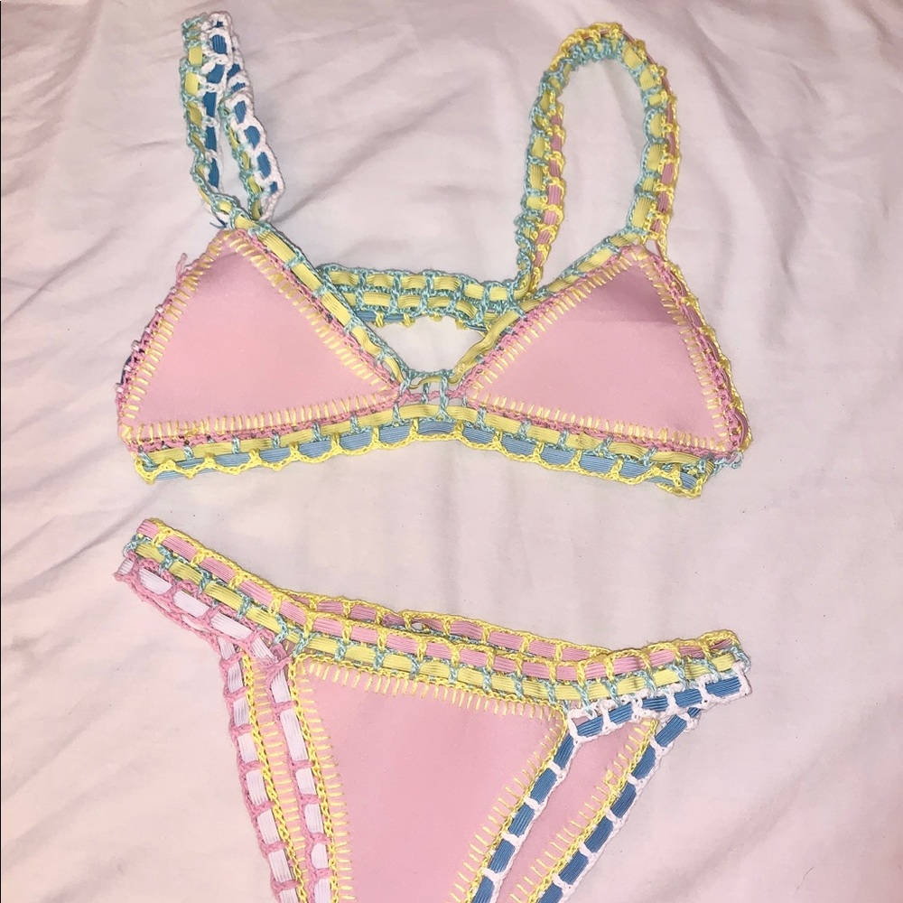 crochet bikini set